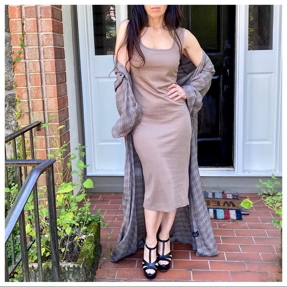 MOCHA MIDI TANK BODYCOM DRESS - Picture 8 of 9